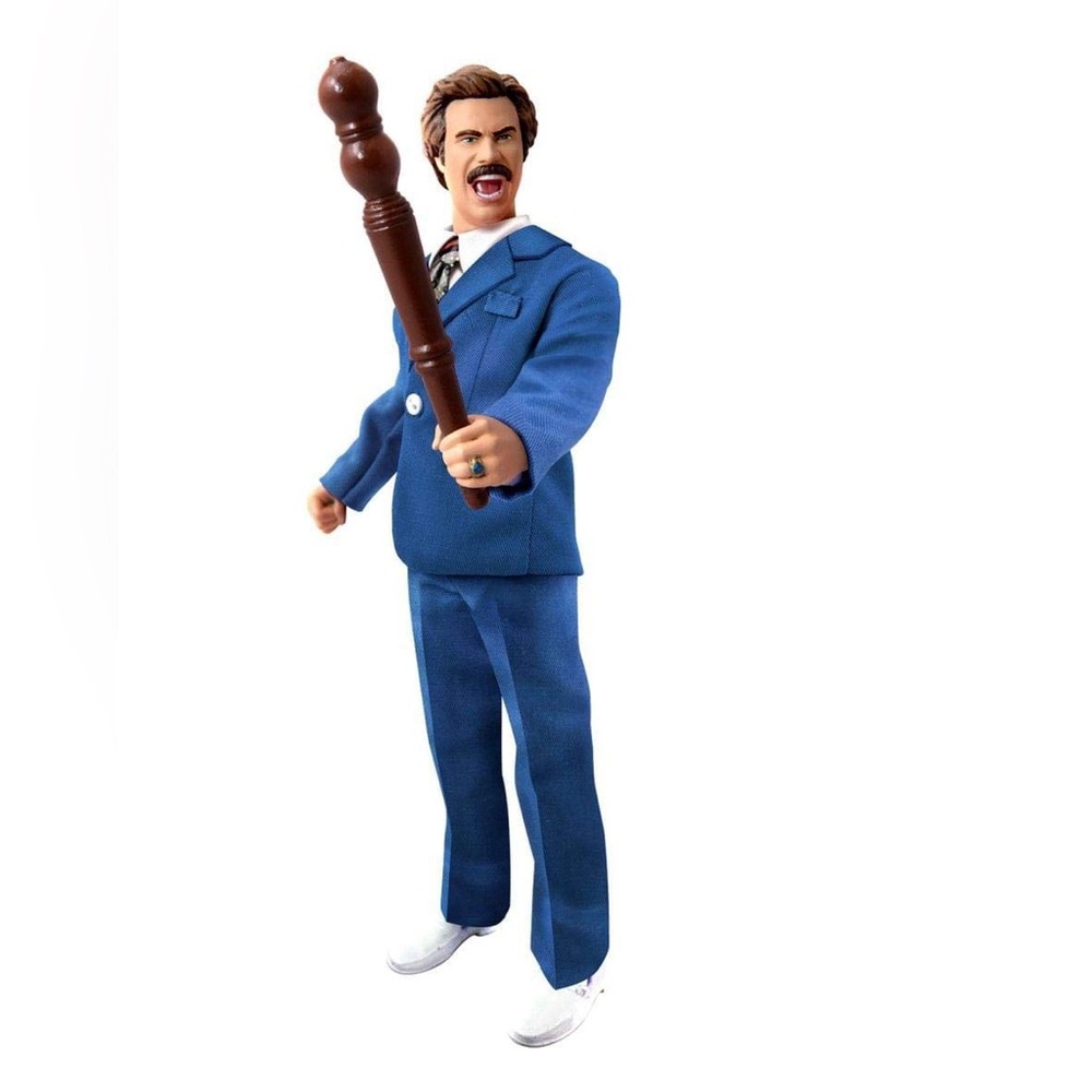 Anchorman Ron Burgundy 8" Action Figure Battle Ready Ron - Actor Will Ferrell